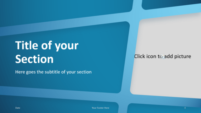 Plantilla Gratis de Red Azul Para PowerPoint Y Google Slides - Diapositiva de Sección