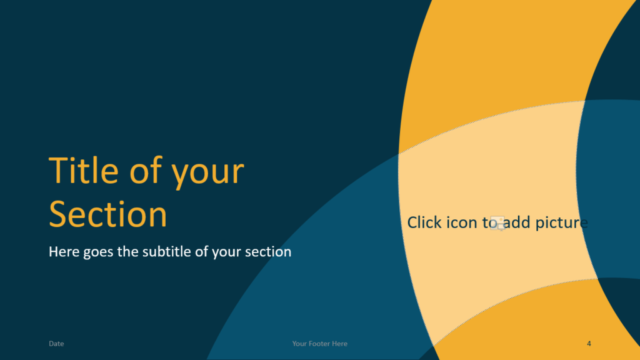 Plantilla de Anillo Dorado Gratis Para PowerPoint Y Google Slides - Diapositiva de Sección