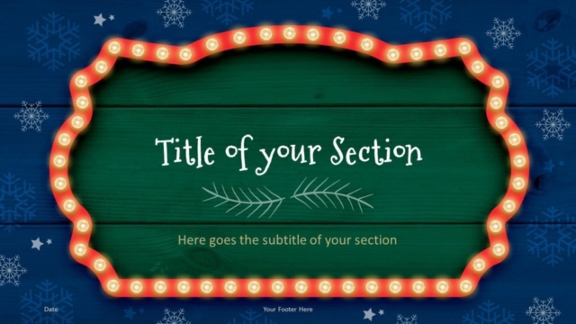 Plantilla de Marcos Navideños Gratis Para PowerPoint Y Google Slides - Diapositiva de Sección