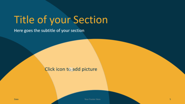 Plantilla de Anillo Dorado Gratis Para PowerPoint Y Google Slides - Diapositiva de Sección