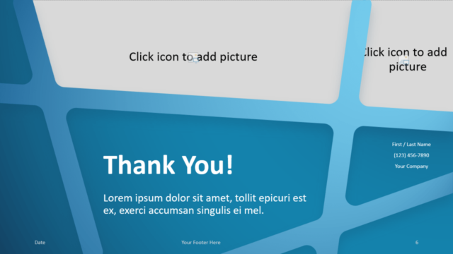 Plantilla Gratis de Red Azul Para PowerPoint Y Google Slides - Diapositiva de ¡Gracias!