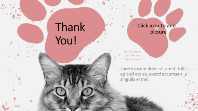 Plantilla Con Mascotas Gratis Para PowerPoint Y Google Slides - Diapositiva de ¡Gracias!