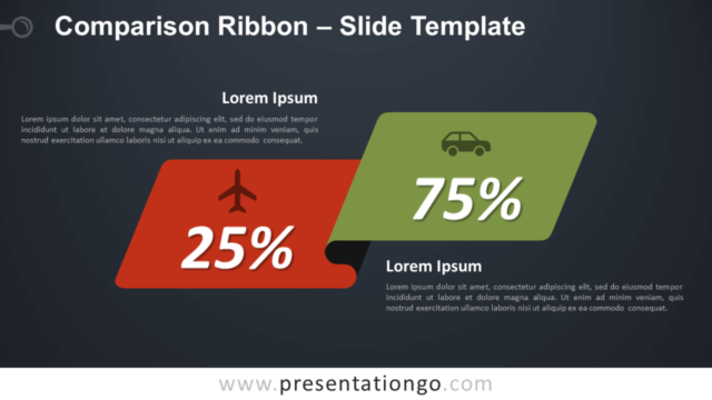 Cinta de Comparación Gráfico Gratis Para PowerPoint Y Google Slides