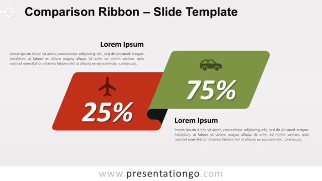 Cinta de Comparación Gráfico Gratis Para PowerPoint Y Google Slides