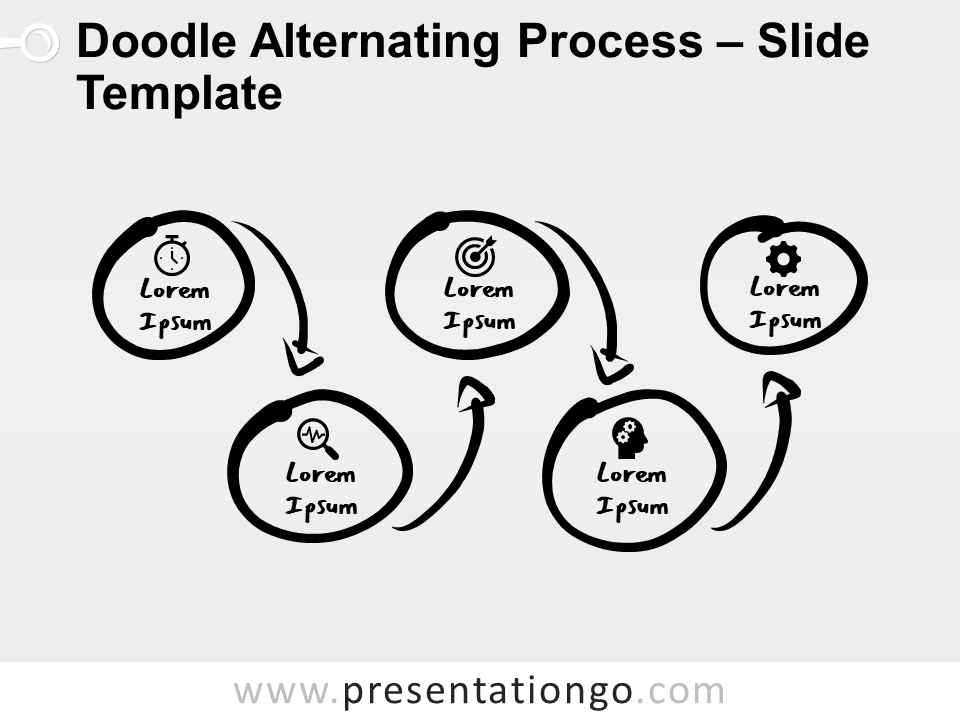 Proceso Alternativo de Garabatos Gráfico Gratis Para PowerPoint Y Google Slides