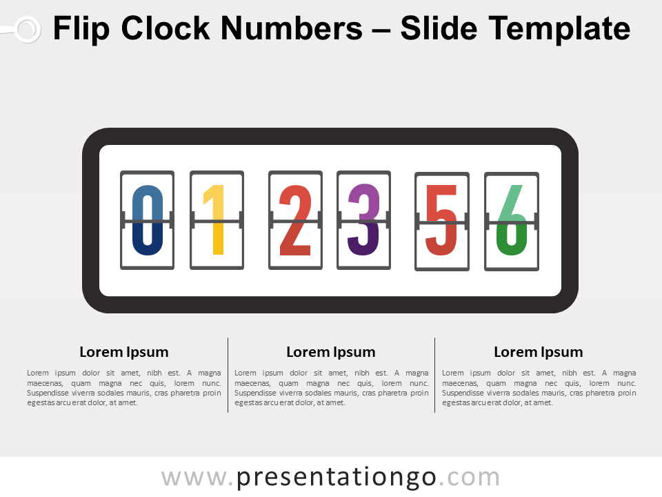 Numeros del Reloj de Pared Gráfico Gratis Para PowerPoint Y Google Slides
