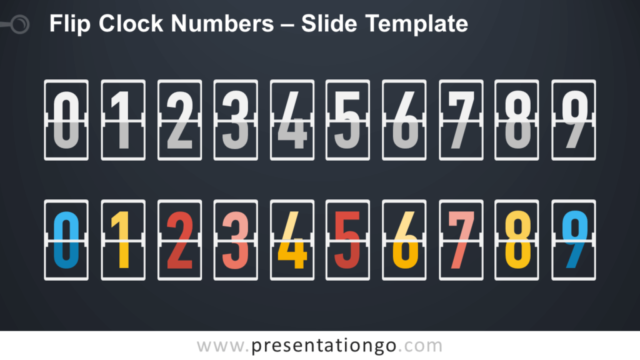Numeros del Reloj de Pared Gráfico Gratis Para PowerPoint Y Google Slides