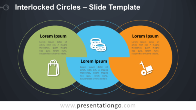 Círculos Entrelazados Gráfico Gratis Para PowerPoint Y Google Slides