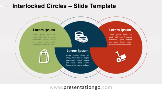 Círculos Entrelazados Gráfico Gratis Para PowerPoint Y Google Slides