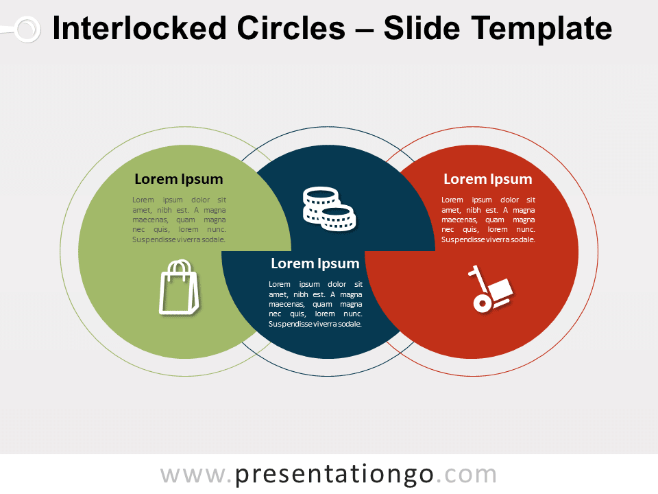 Círculos Entrelazados Gráfico Gratis Para PowerPoint Y Google Slides