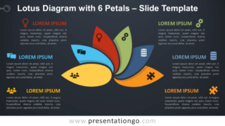 Diagrama de Loto Con 6 Pétalos Gráfico Gratis Para PowerPoint Y Google Slides