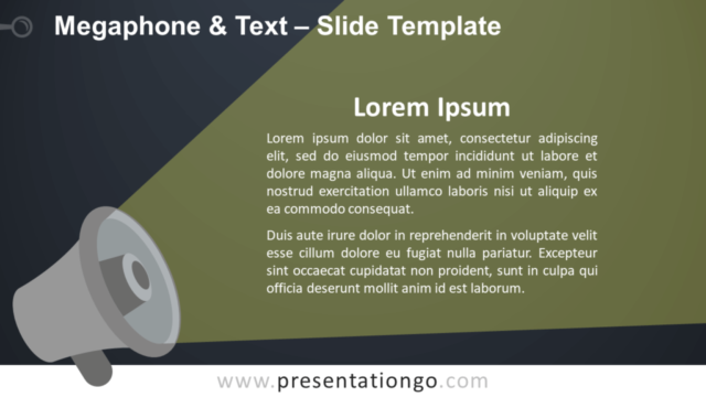 Megáfono Y Texto Gráfico Gratis Para PowerPoint Y Google Slides