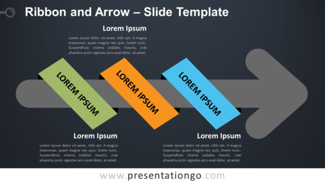 Cinta y Flecha Gráfico Gratis Para PowerPoint Y Google Slides