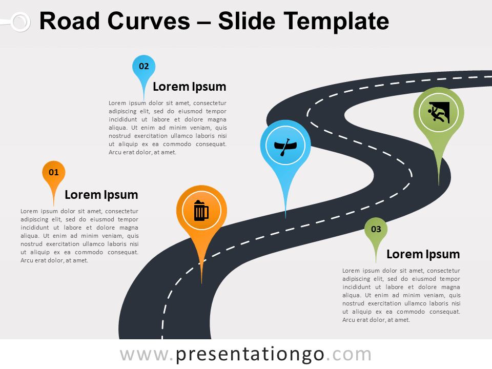 Curvas de Carretera Gráfico Gratis Para PowerPoint Y Google Slides