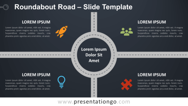 Carretera de Rotonda Gráfico Gratis Para PowerPoint Y Google Slides