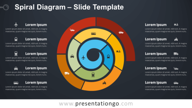 Diagrama de Espiral Gratis Para PowerPoint Y Google Slides