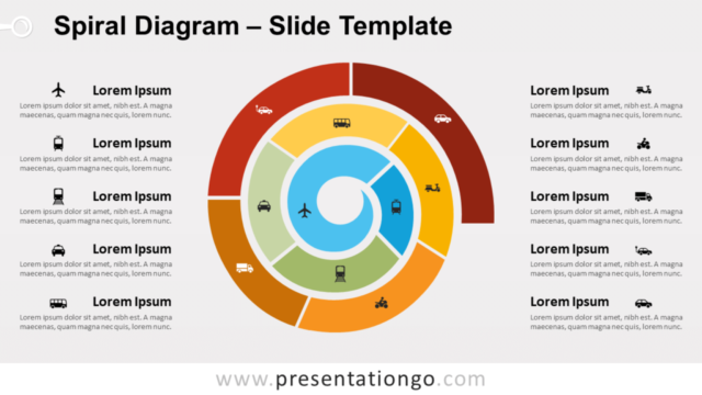 Diagrama de Espiral Gratis Para PowerPoint Y Google Slides
