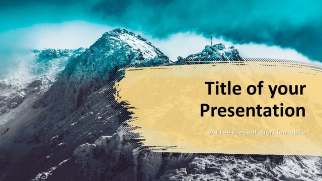 Plantilla de Montañas Retro Pop Gratis Para PowerPoint Y Google Slides