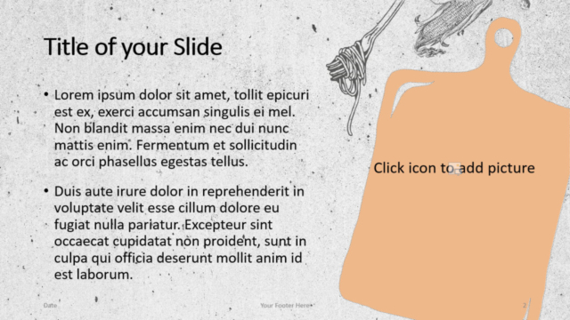 Plantilla de Cocina Gratis Para PowerPoint Y Google Slides - Diapositiva de Título Y Contenido