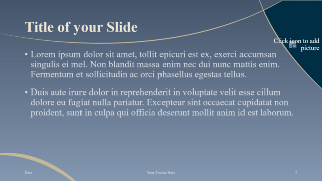 Plantilla de Media Luna Gratis Para PowerPoint Y Google Slides - Diapositiva de Título Y Contenido