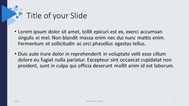 Plantilla de Triángulos Gratis Para PowerPoint Y Google Slides - Diapositiva de Título Y Contenido