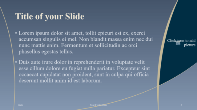 Plantilla de Media Luna Gratis Para PowerPoint Y Google Slides - Diapositiva de Título Y Contenido