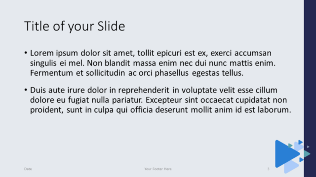 Plantilla de Triángulos Gratis Para PowerPoint Y Google Slides - Diapositiva de Título Y Contenido