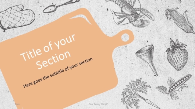 Plantilla de Cocina Gratis Para PowerPoint Y Google Slides - Diapositiva de Sección
