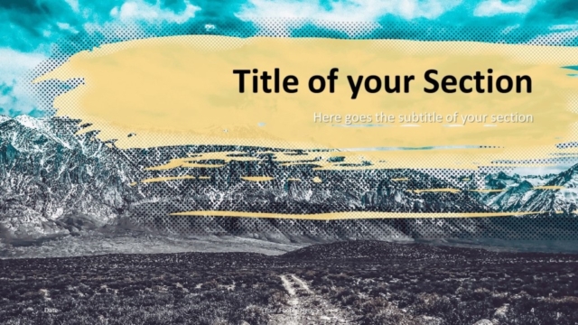 Plantilla de Montañas Retro Pop Gratis Para PowerPoint Y Google Slides - Diapositiva de Sección