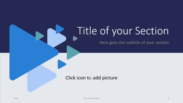Plantilla de Triángulos Gratis Para PowerPoint Y Google Slides - Diapositiva de Sección