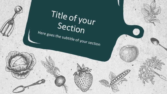 Plantilla de Cocina Gratis Para PowerPoint Y Google Slides - Diapositiva de Sección