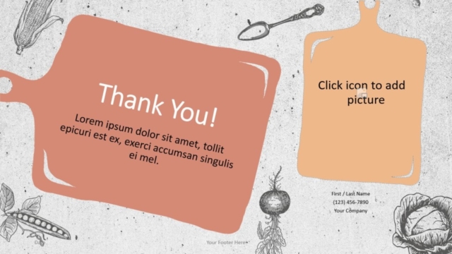 Plantilla de Cocina Gratis Para PowerPoint Y Google Slides - Diapositiva de ¡Gracias!