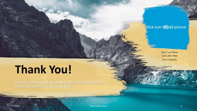 Plantilla de Montañas Retro Pop Gratis Para PowerPoint Y Google Slides - Diapositiva de ¡Gracias!