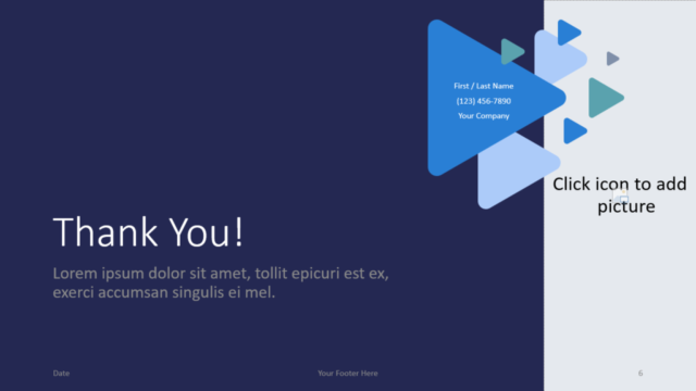 Plantilla de Triángulos Gratis Para PowerPoint Y Google Slides - Diapositiva de ¡Gracias!