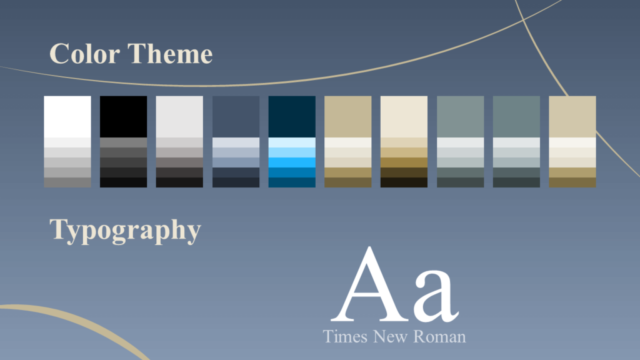 Plantilla de Media Luna Gratis Para PowerPoint Y Google Slides - Diapositiva con la Paleta de Colores