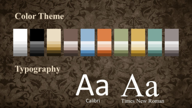 Plantilla de Marcos Renacentistas Gratis Para PowerPoint Y Google Slides - Diapositiva con la Paleta de Colores