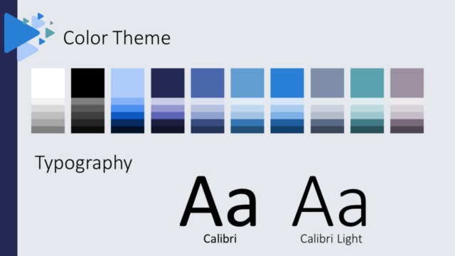 Plantilla de Triángulos Gratis Para PowerPoint Y Google Slides - Diapositiva con la Paleta de Colores