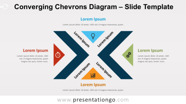 Diagrama de Chevrones Convergentes Gratis Para PowerPoint Y Google Slides