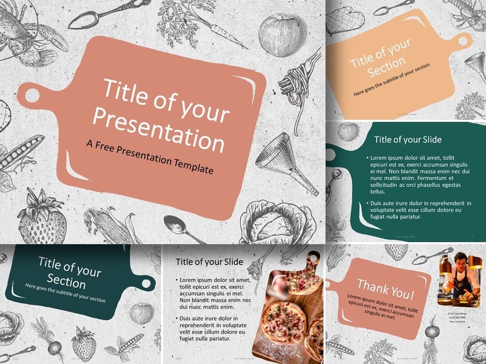 Plantilla de Cocina Gratis Para PowerPoint Y Google Slides