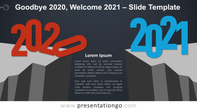 Adiós 2020, Bienvenido 2021 Gráfico Gratis Para PowerPoint Y Google Slides
