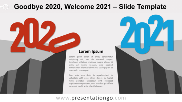 Adiós 2020, Bienvenido 2021 Gráfico Gratis Para PowerPoint Y Google Slides