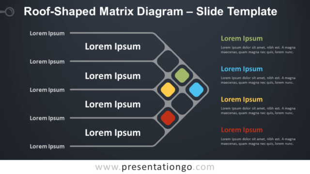 Matriz de Techo en Forma de Diagrama Gratis Para PowerPoint Y Google Slides