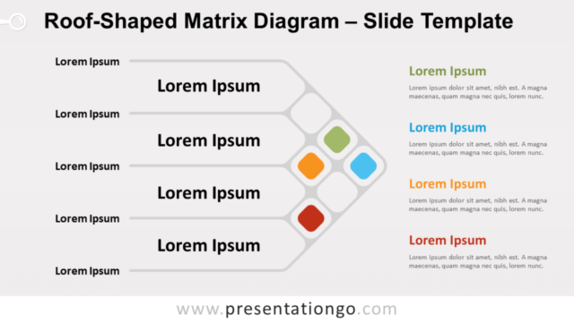 Matriz de Techo en Forma de Diagrama Gratis Para PowerPoint Y Google Slides