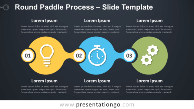 Proceso Redondo de Palas Diagrama Gratis Para PowerPoint Y Google Slides