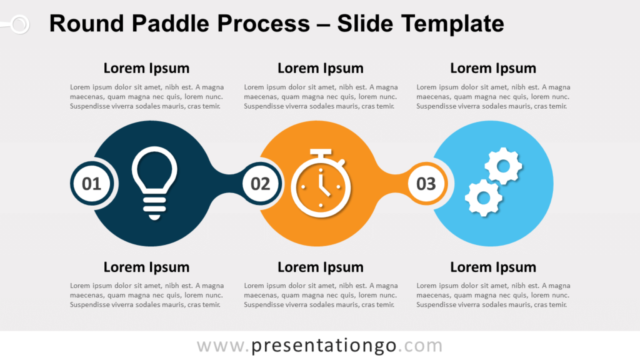 Proceso Redondo de Palas Diagrama Gratis Para PowerPoint Y Google Slides