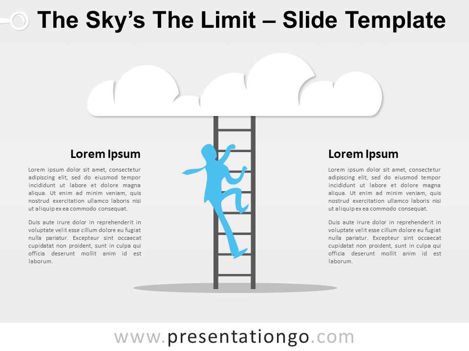 El Cielo Es El Límite Gráfico Gratis Para PowerPoint Y Google Slides