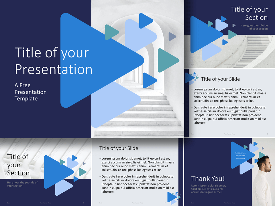 Plantilla de Triángulos Gratis Para PowerPoint Y Google Slides