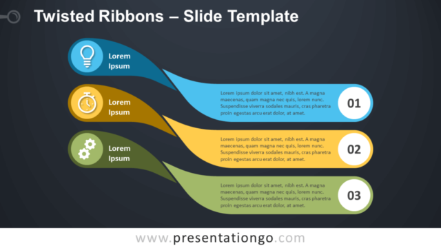 Cintas Retorcidas Gráfico Gratis Para PowerPoint Y Google Slides