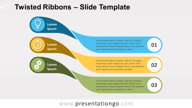 Cintas Retorcidas Gráfico Gratis Para PowerPoint Y Google Slides