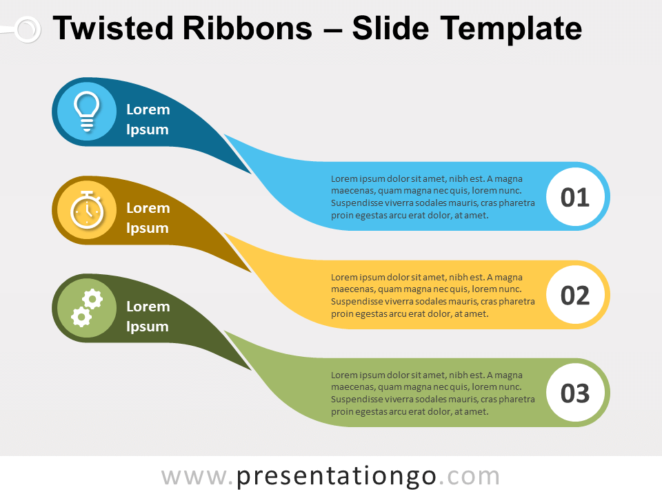 Cintas Retorcidas Gráfico Gratis Para PowerPoint Y Google Slides